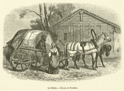 Le Kibitka (gravyr) av French School