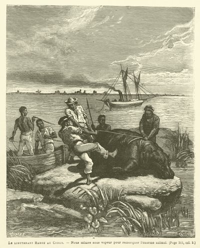 Löjtnant Harou i Kongo (gravyr) av French School