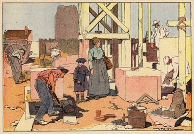 Le Macon, Mason (färg litho) av French School