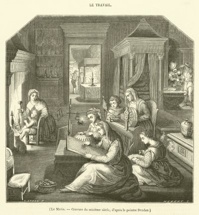 Morgonen, sextonde århundradets gravyr (gravyr) av French School