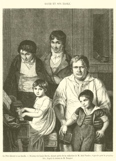 Fader Gerard och hans familj (gravyr) av French School