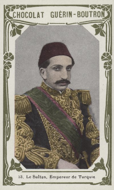 Sultanen, kejsare av Turkiet (färgad bild) av French School
