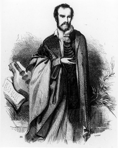 Le Tasse, frontispice till Jerusalem Levererad av Torquato Tasso, 1841 års upplaga av French School