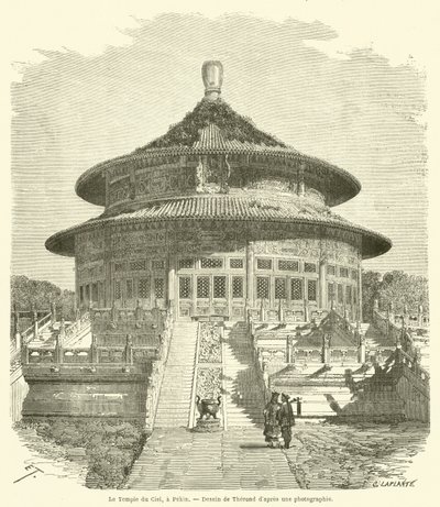 Himlens tempel, i Peking (gravyr) av French School