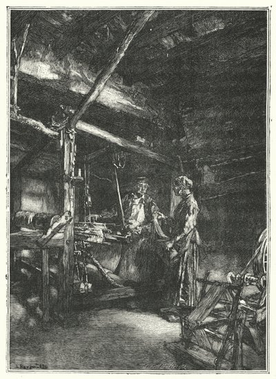 The Weaver (gravyr) av French School