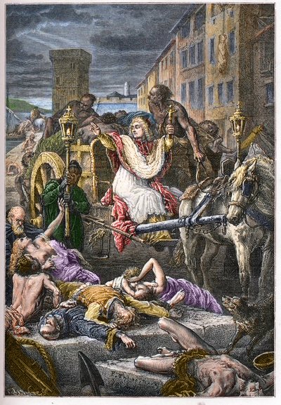 Biskopen av Marseille, Henri Francois Xavier de Belsunce Castelmoron (1671-1755), jesuits hängivenhet under Marseillepest 1720-1721 - Pest i Marseille, Frankrike av French School