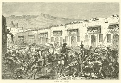 Skärtisdag i Arequipa (gravyr) av French School