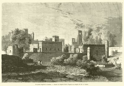 Le palais imperial a Gondar (gravyr) av French School