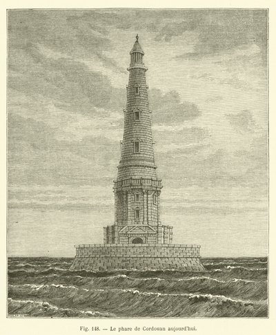 Cordouans fyr idag (gravyr) av French School