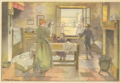Strykning (färg litho) av French School