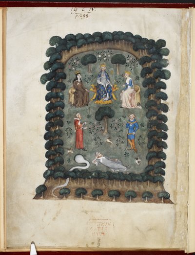 Le songe du vergier, tillskriven Évrart de Trémaugon, Royal MS 19 C IV, f.1v av French School