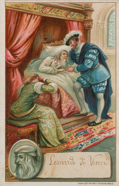 Leonardo da Vinci, italiensk renässanskonstnär, vetenskapsman och författare (1452-1519) av French School