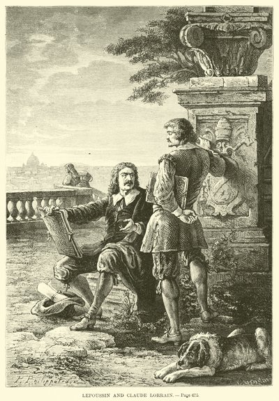 Lepoussin och Claude Lorrain av French School