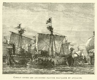 De gamla flottorna (gravyr) av French School