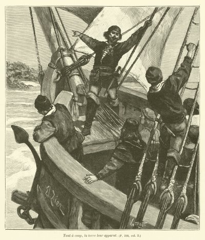Upptäckten av Jean Cousin (gravyr) av French School