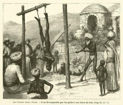 Fakirerna i Indien (gravyr) av French School