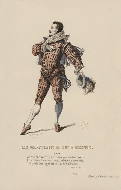The Galanteries Of The Duke of Ossonne, The Duke (färgad gravyr) av French School