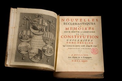 Ecclesiastic News or Memoirs to serve the history of the constitution Unigenitus publication weekly french jansenist. 1735. Bibliotek i Port-Royal. Paris. av French School