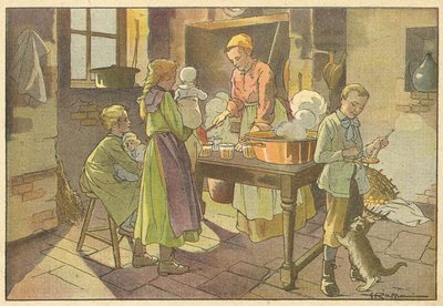 Sylt (färglitografi) av French School