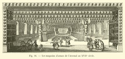 Arsenalens vapenförråd på 1600-talet av French School