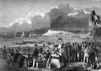 Regattor i Le Havre 1857. av French School