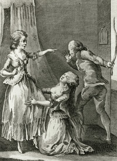 Libertinage - i "Historia dag för dag av en kvinna från den franska republiken", Restif de La Bretonne (1734-1806), Genève 1791-1794. av French School