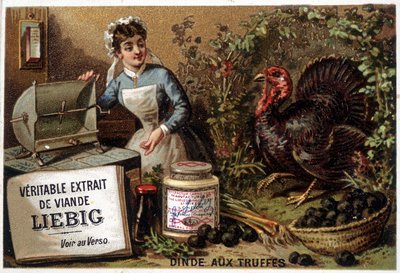 Liébig recept: kalkon med tryffel - chromo. Liébig av French School