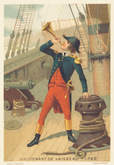 Löjtnant på ett fartyg 1792 av French School
