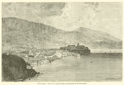 Ön Lipari (gravyr) av French School