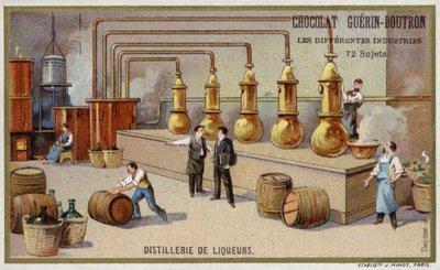 Spritdestilleri (chromolitho) av French School