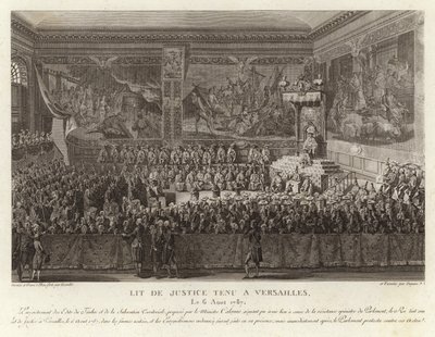 Lit de Justice hölls i Versailles av French School