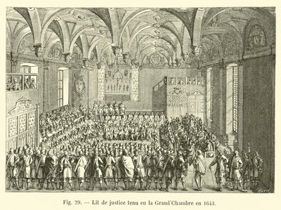 Lit de rättvisa som hölls i Stora kammaren 1643 av French School
