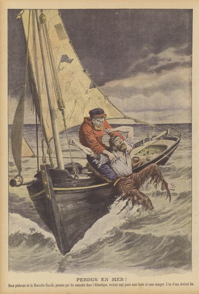 Förlist! (färg litho) av French School