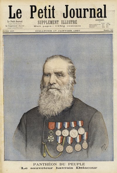 Louis-Joseph-Andre Delacour, fransk sjöman och livräddare av French School