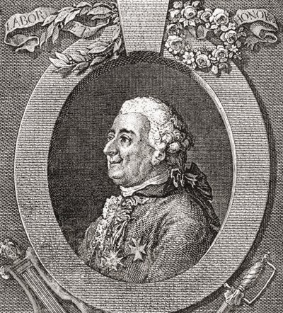 Louis-Élisabeth de la Vergne, comte de Tressan, 1705- 1783. Fransk soldat, läkare, vetenskapsman, medeltida och författare. Från Les Heures Libres publicerad 1908. av French School