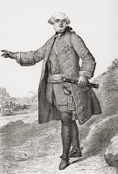 Louis Charles César Le Tellier anayejulikana kama Duke wa Estrées, 1695 1771. Kamanda wa kijeshi wa Ufaransa na Marshal wa Ufaransa. Kutoka Les Heures Libres iliyochapishwa 1908.swed av French School
