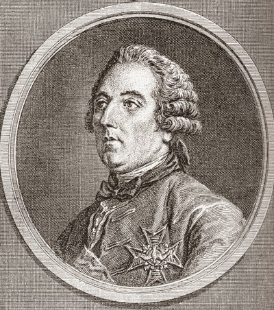 Louis César de La Baume Le Blanc, duc de Vaujours, duc de La Vallière, 1708 1780. Fransk adelsman, bibliofil och militär. Från Les Heures Libres publicerad 1908. av French School