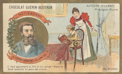 Louis Gustave Fortune Regensbonne (1827-1900), fransk man av bokstäver, författare till "La comedie enfantine - Les lunettes" (1861) av French School