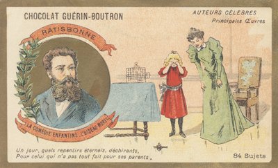 Louis Gustave Fortune Regensbonne (1827-1900), fransk man av bokstäver, författare till "La comedie enfantine - L