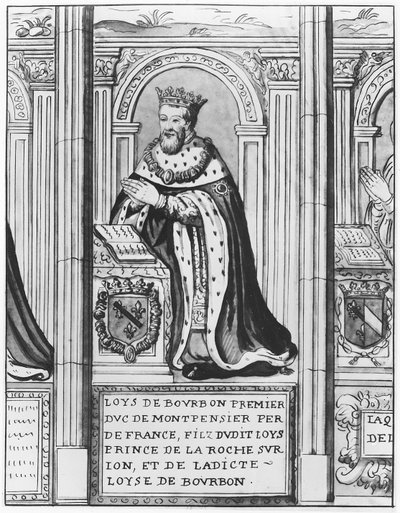 Ludvig II av Bourbon, hertig av Montpensier (litho) av French School