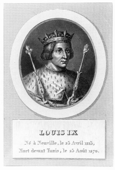 Louis IX (Saint-Louis) (gravyr) av French School