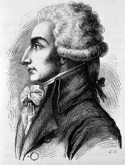 Louis Michel Lepeletier, Marquis de Saint-Fargeau (Saint Fargeau), fransk politiker (1760-1793) - i "" Frankrikes historia"" av Henri Martin av French School
