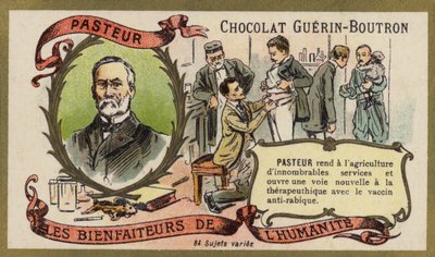 Louis Pasteur, fransk kemist och mikrobiolog (chromolitho) av French School