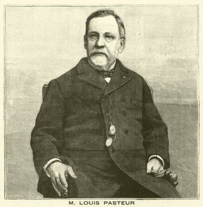 Louis Pasteur, fransk mikrobiolog (gravyr) av French School