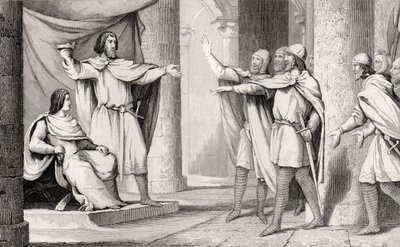 Ludvig V (967-87) Loafer visar sin krona för sina anhängare, från 