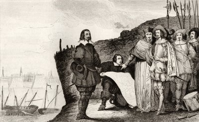 Ludvig XIII (1602-43) vid belägringen av La Rochelle i oktober 1628, från 