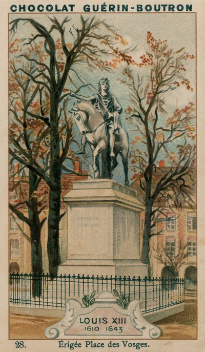 Ludvig XIII, 1610-1643, uppfört Place des Vosges av French School