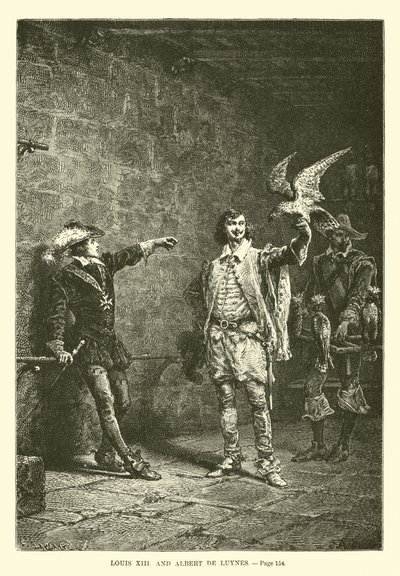Ludvig XIII och Albert de Luynes av French School