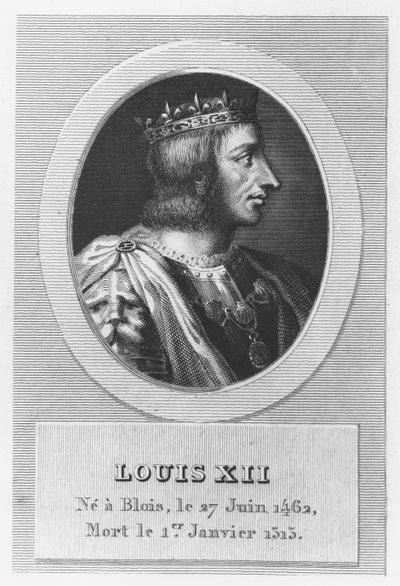 Ludvig XII, Frankrikes kung (gravyr) av French School