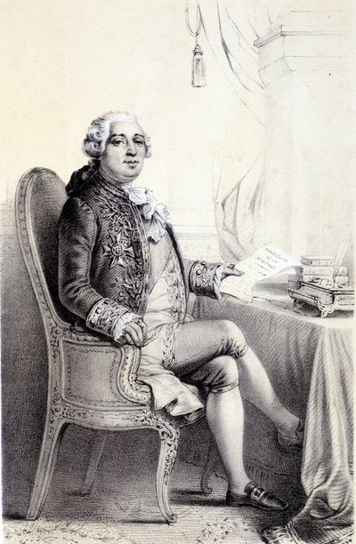 Louis XVI i ""Historiska galleriet för den franska revolutionen"" av Albert Maurin av French School